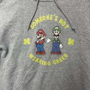 Nintendo Mario & Luigi St. Patricks Day Grey hoodie official license March